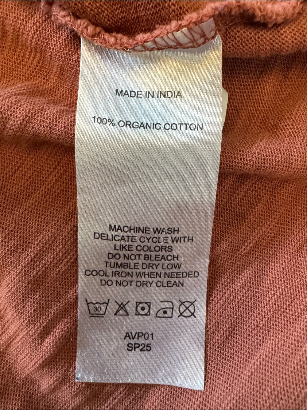 Quince Women's V-Neck Short Sleeve Tee in Terracotta - Picture 4 of 8